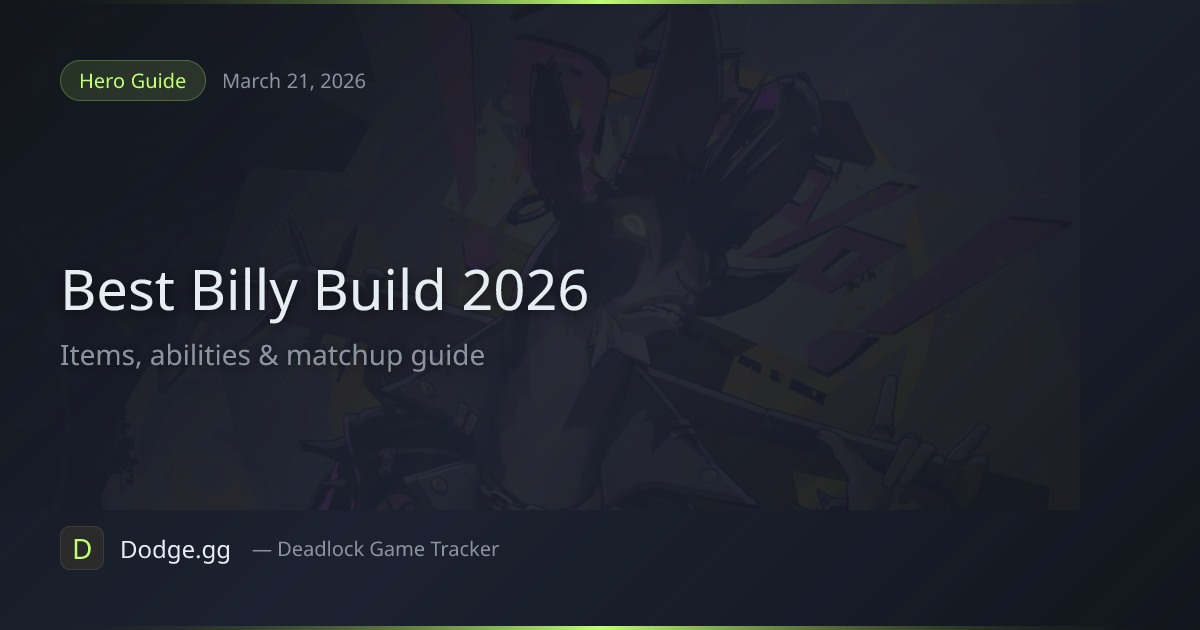 Best Billy Build & Guide (2026) — Deadlock | Dodge.gg