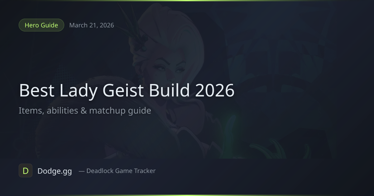 Best Lady Geist Build & Guide (2026) — Deadlock | Dodge.gg