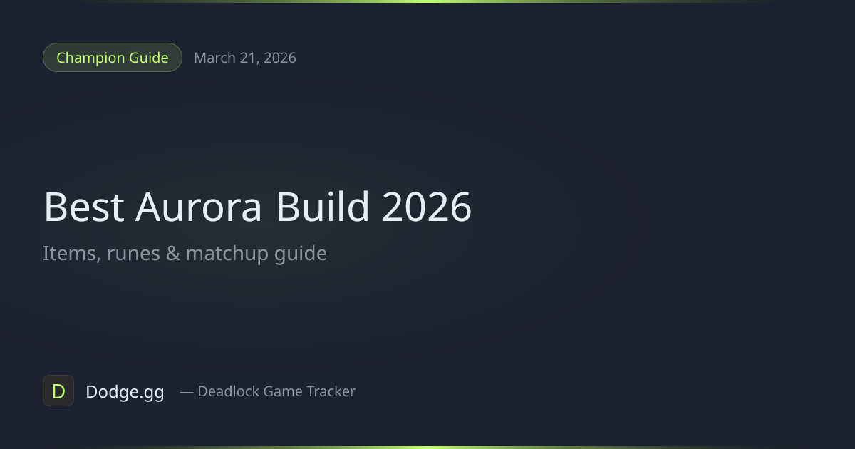 Best Aurora Build & Guide (2026) — League of Legends | Dodge.gg