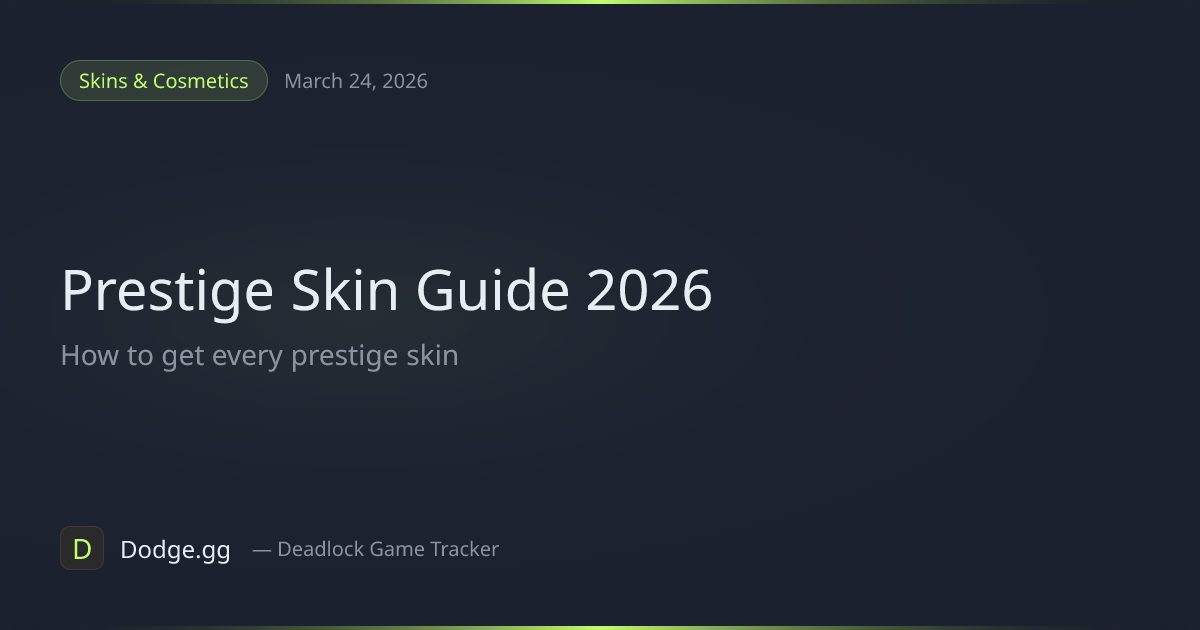 Prestige Skin Guide (2026) — How to Get Prestige Skins, Farm Mythic ...
