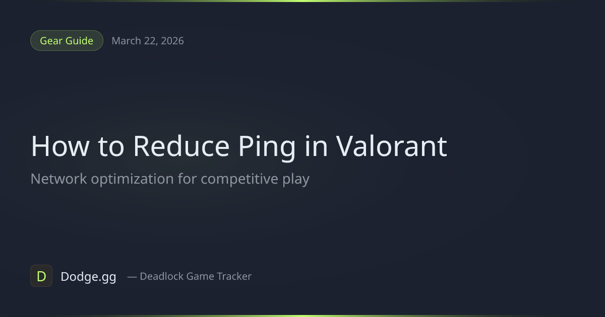 How To Reduce Ping In Valorant 2026 Network VPN Opengraph Image