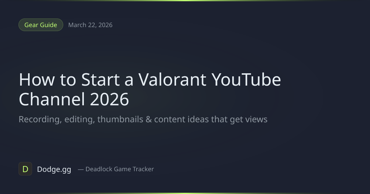 How to Start a Valorant YouTube Channel (2026) — Recording, Editing ...