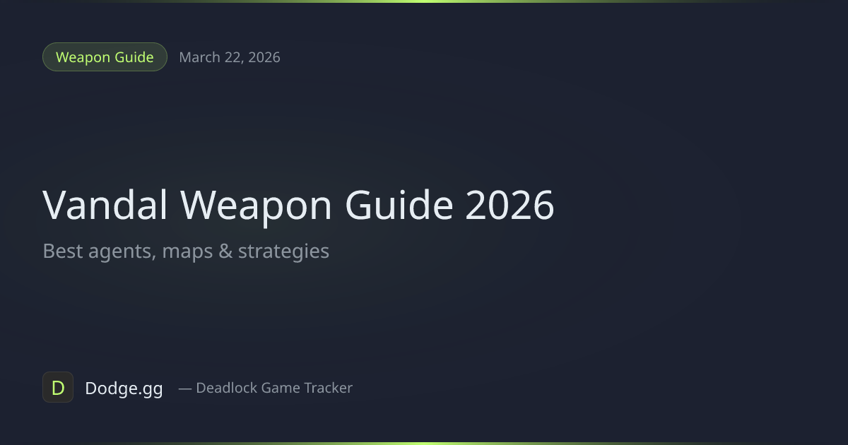 Best Agents & Maps for Vandal (2026) — Valorant Weapon Guide | Dodge.gg